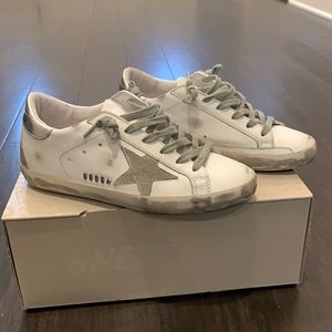 Authentic Golden Goose Superstar White/Silver sneakers